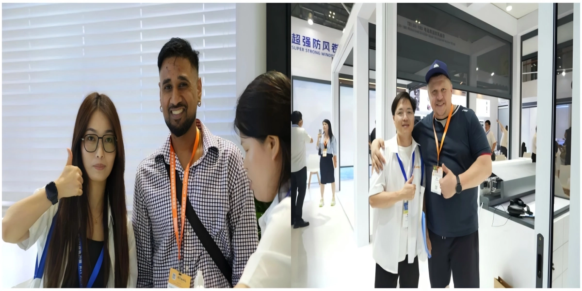 NewHoo team introducing outdoor shading solutions in Shenzhen at the Home Furnishing Expo 2026